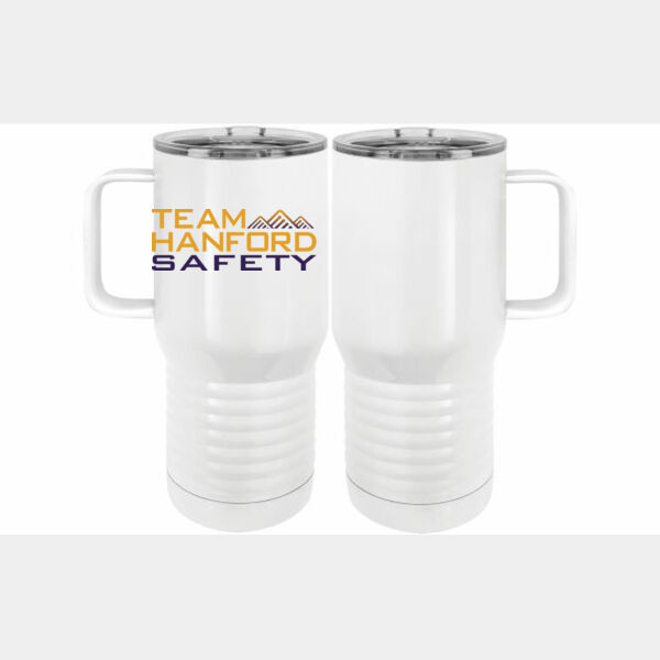 THS - 20 oz. Insulated Stainless White Travel Mug w/Slider Lid Thumbnail