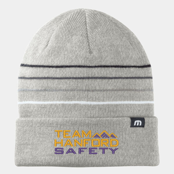 THS embroidered  - Striped Cuffed Beanie Thumbnail