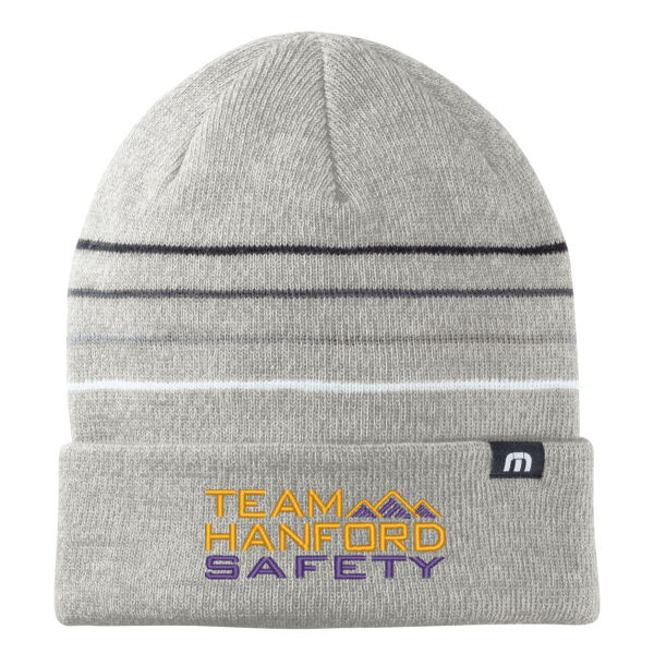 THS embroidered  - Striped Cuffed Beanie Thumbnail