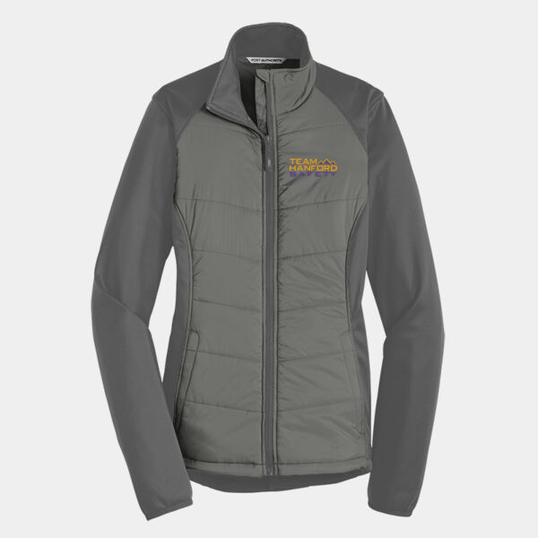 THS embroidered  - Ladies Hybrid Soft Shell Jacket Thumbnail