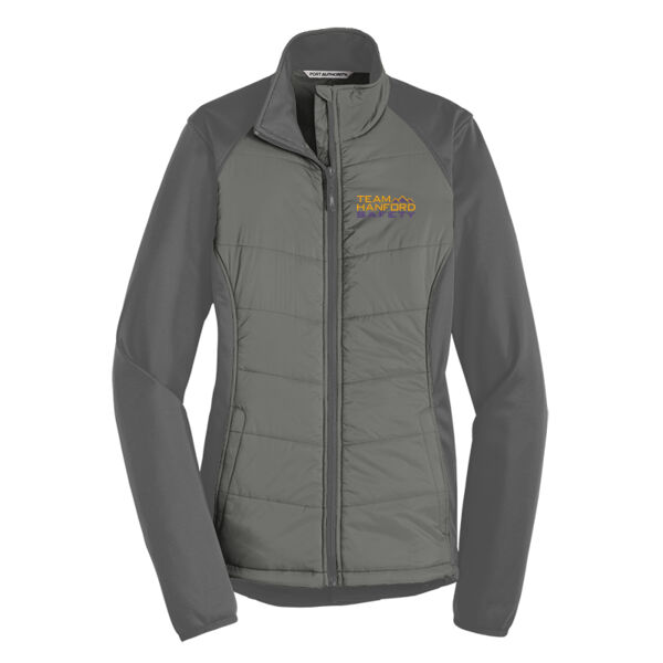 THS embroidered  - Ladies Hybrid Soft Shell Jacket Thumbnail